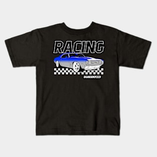 Racing Is A State Of Mind Fast Checkered Flag Street Car Racer Kids T-Shirt